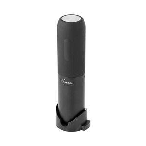 Rabbit Electric Corkscrew Wine Opener‎ w/Foil Cutter Base Rechargeable Black